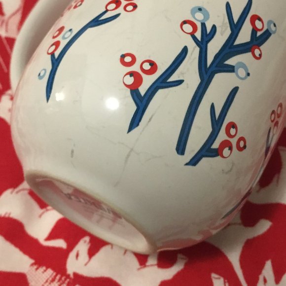 David's Tea Retired White Berries Bird Nordic Mug with Infuser and Lid 2014 - Picture 10 of 11